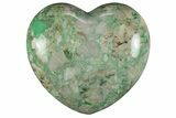 Polished Pastel Green Lucin Variscite Heart - Utah #311951-1